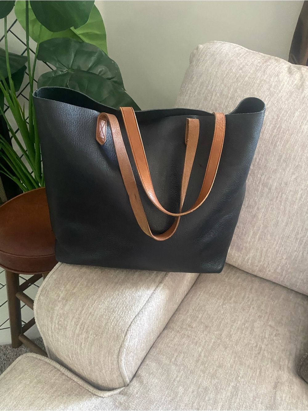Madewell The Transport Tote Women Black Leather Classic Shoulder Bag